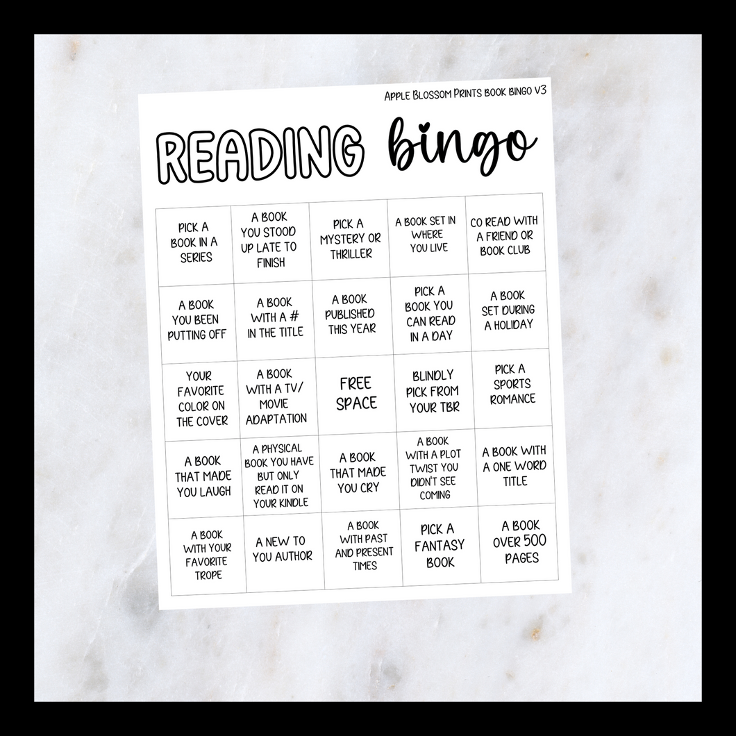 Book Journaling Stickers - Reading Bingo Challenge