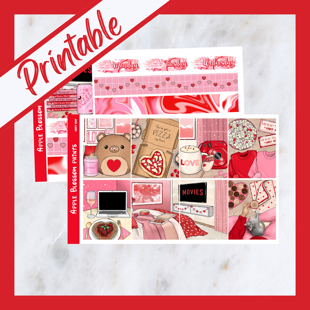 Comfy Vday - Printable Weekly Kit