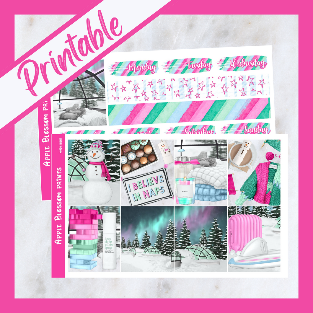 Nordic Night - Printable Weekly Kit