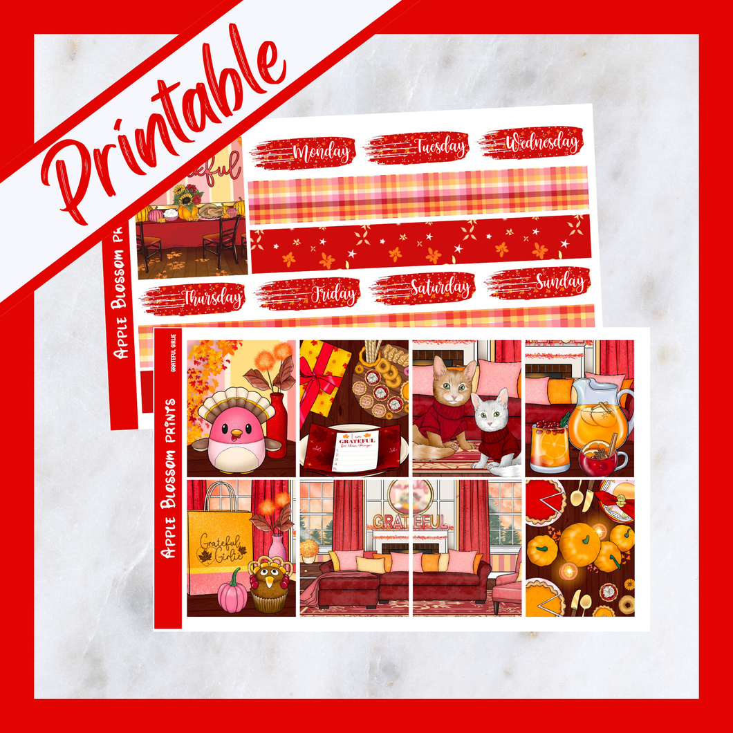 Grateful Girlie - Printable Weekly Kit