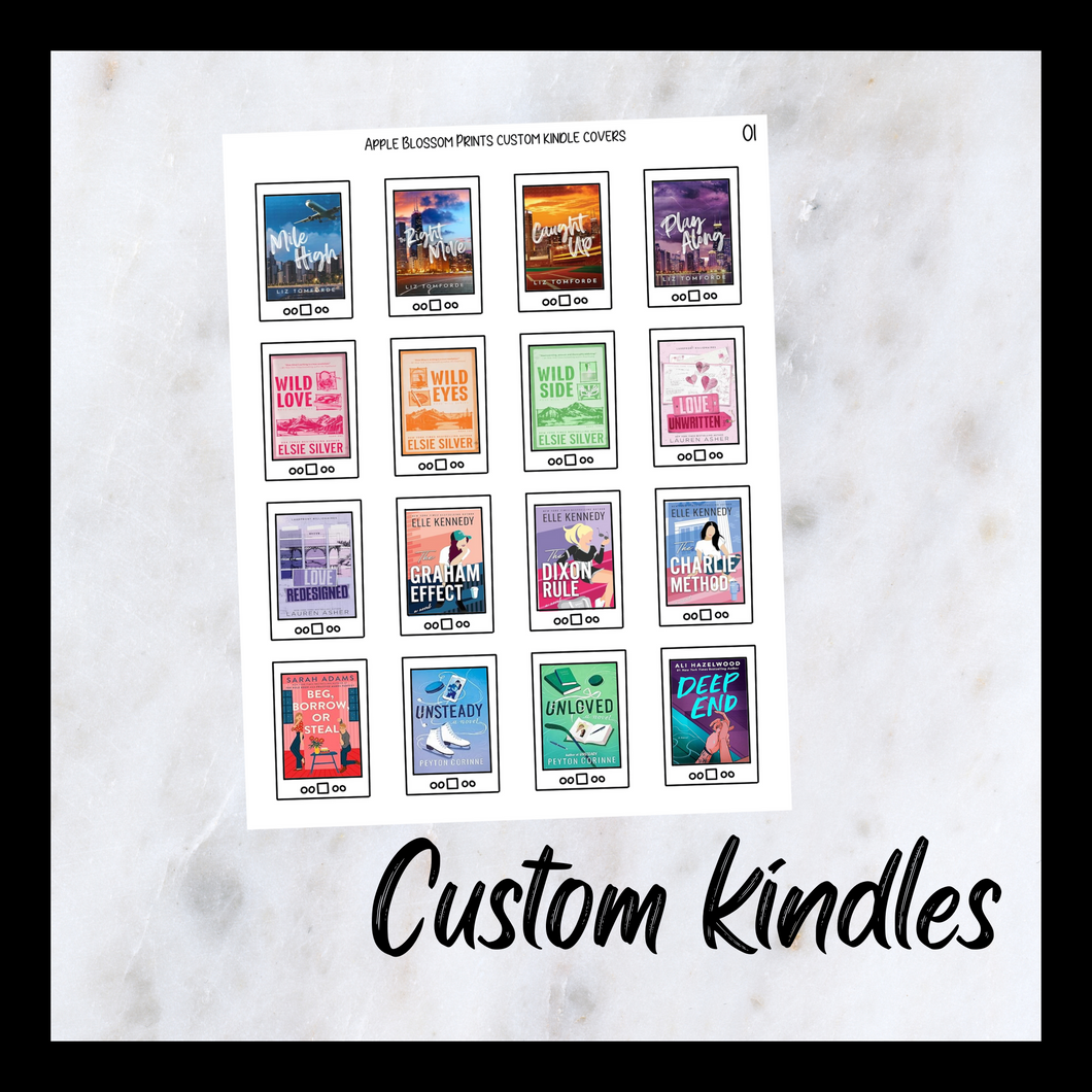 Book Journaling Stickers - Custom Kindle Sticker Covers