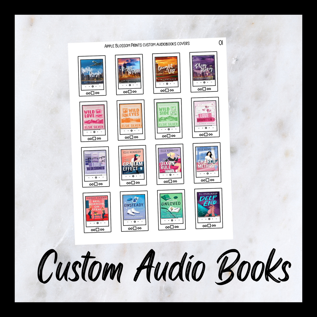 Book Journaling Stickers - Custom Audiobook Sticker Covers