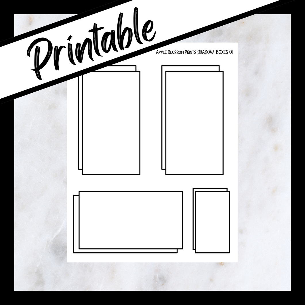 Printable Bookish - Shadow Boxes