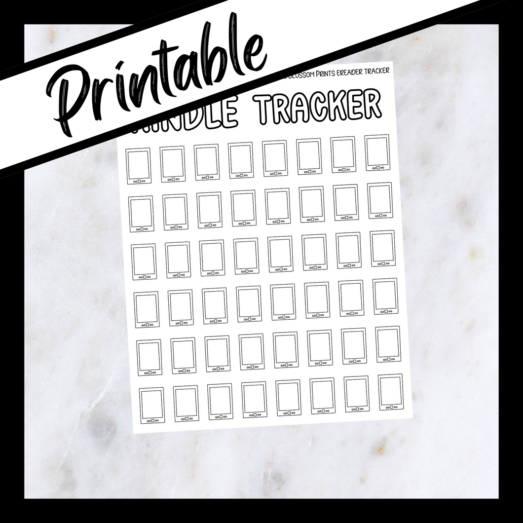 Printable Bookish - Kindle Tracker