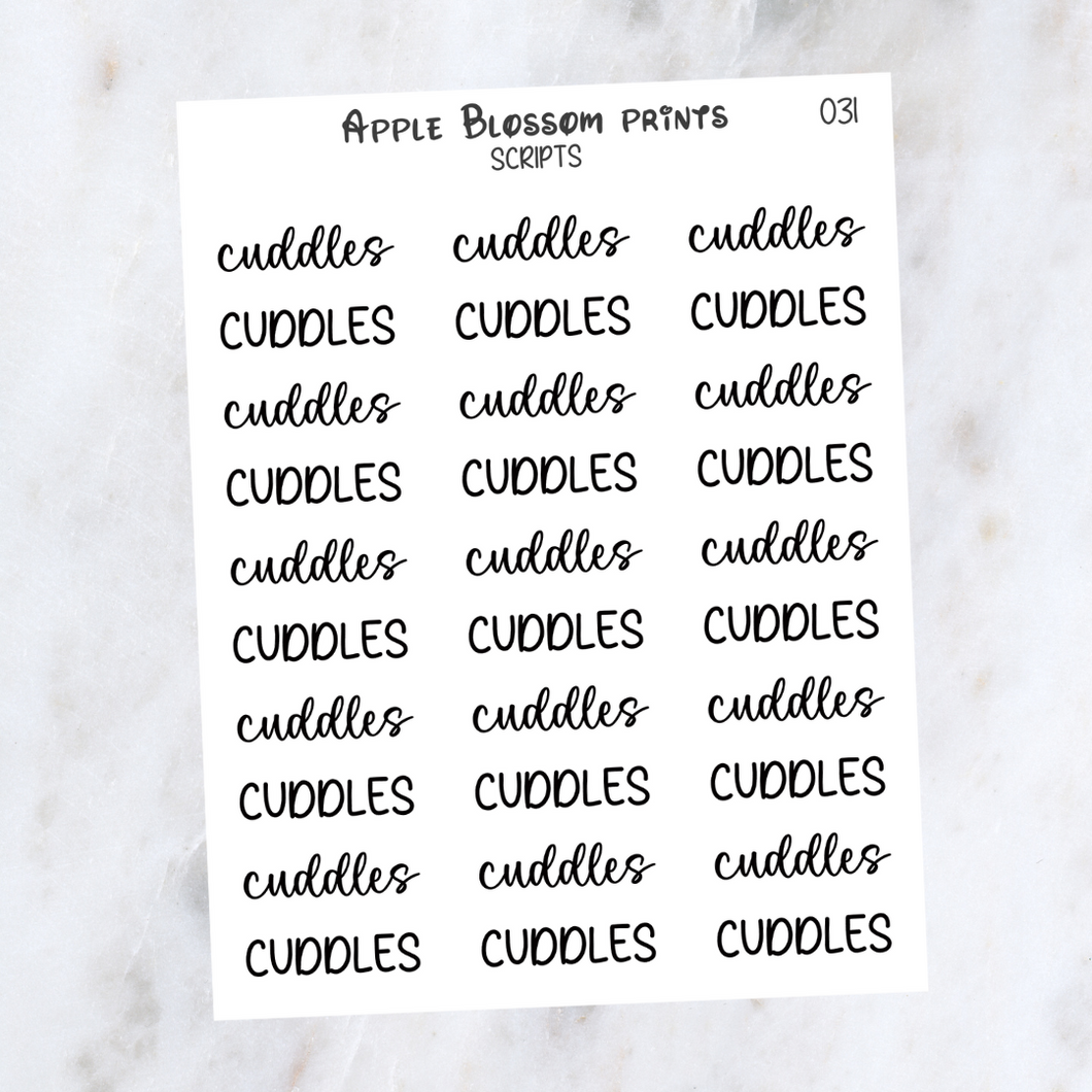 Scripts 031 Cuddles