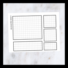 Load image into Gallery viewer, Book Journaling Stickers - Grid Boxes V 3-4
