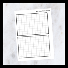 Load image into Gallery viewer, Book Journaling Stickers - Grid Boxes V 3-4
