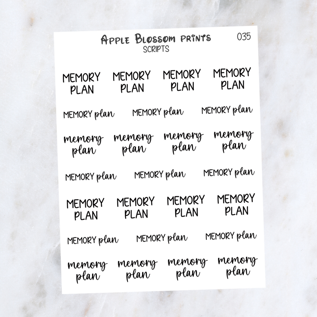 Scripts 035 Memory plan