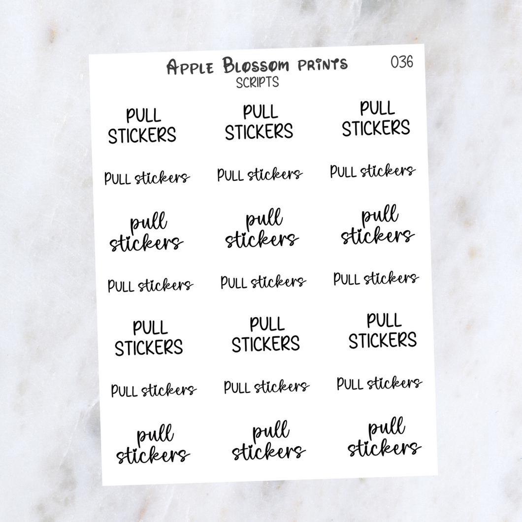 Scripts 036 Pull Stickers