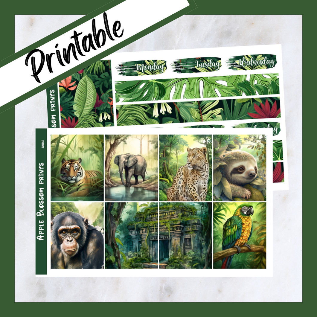 Jungle  - Printable Weekly Kit