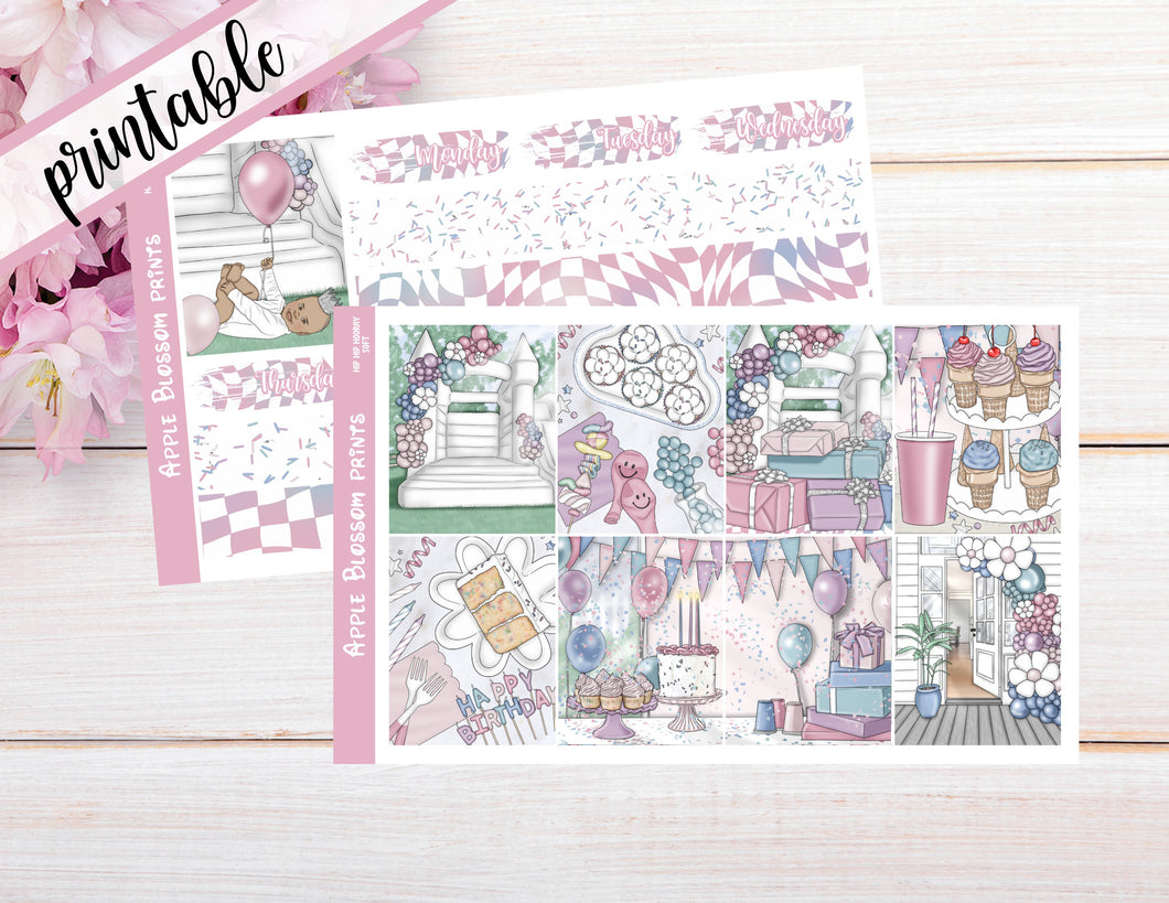 Hip Hip Hooray Soft  - Printable Weekly Kit