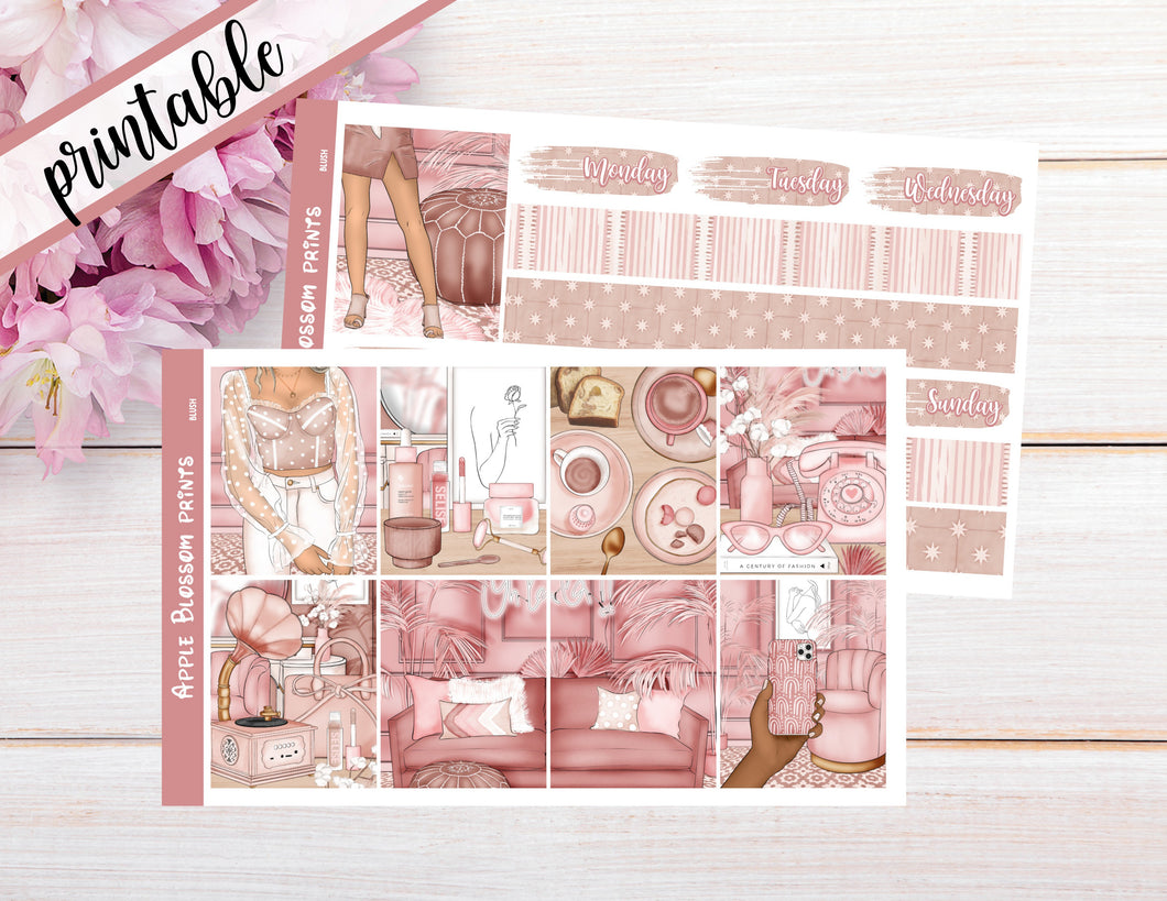 Blush  - Printable Weekly Kit